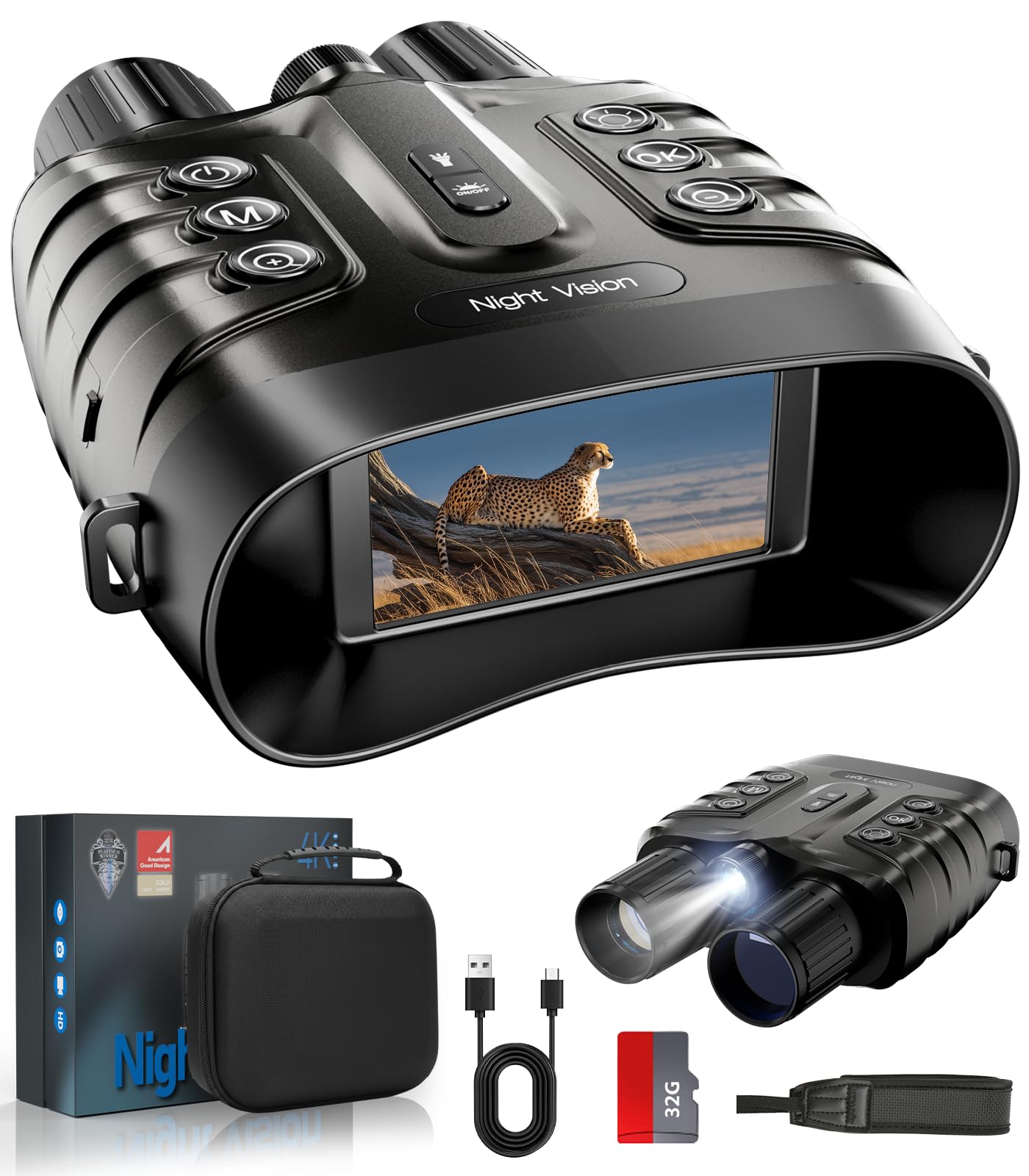 Sovonix Night Vision Goggles 4K 48MP, 10000mAh Rechargeable 8X